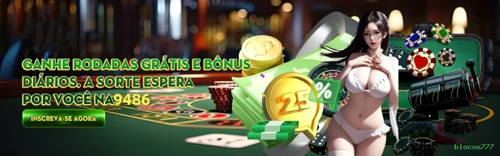 Imagem promocional da blocos777 mostrando a plataforma e suas vantagens
